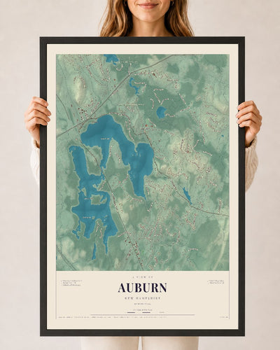 NH Current Atlas 2026 | Auburn | 24" x 36" | W/ Black Ayous Wood Frame