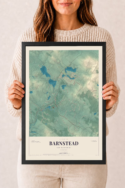 NH Current Atlas 2026 | Barnstead | 12" x 18" | W/ Black Ayous Wood Frame