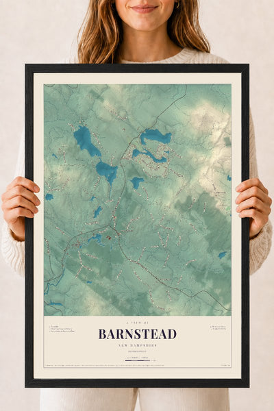 NH Current Atlas 2026 | Barnstead | 18" x 24" | W/ Black Ayous Wood Frame