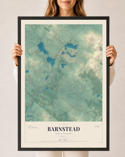 NH Current Atlas 2026 | Barnstead | 24" x 36" | W/ Black Ayous Wood Frame