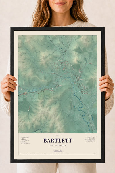 NH Current Atlas 2026 | Bartlett | 18" x 24" | W/ Black Ayous Wood Frame