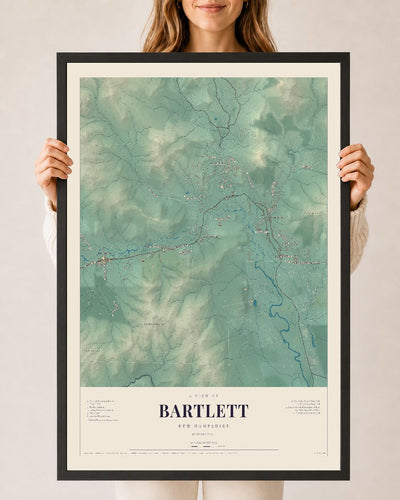 NH Current Atlas 2026 | Bartlett | 24" x 36" | W/ Black Ayous Wood Frame