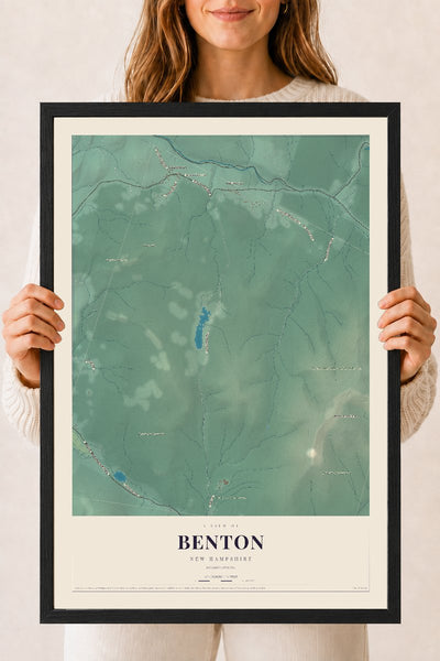 NH Current Atlas 2026 | Benton | 18" x 24" | W/ Black Ayous Wood Frame