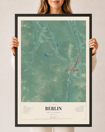 NH Current Atlas 2026 | Berlin | 24" x 36" | W/ Black Ayous Wood Frame