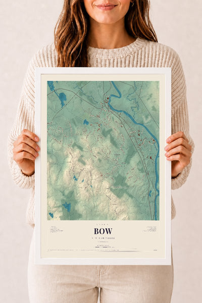 NH Current Atlas 2026 | Bow | 12" x 18" | W/ White Ayous Wood Frame
