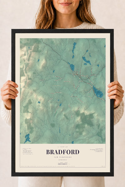 NH Current Atlas 2026 | Bradford | 18" x 24" | W/ Black Ayous Wood Frame