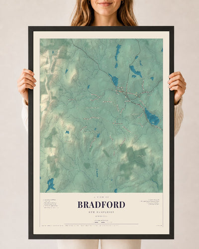 NH Current Atlas 2026 | Bradford | 24" x 36" | W/ Black Ayous Wood Frame