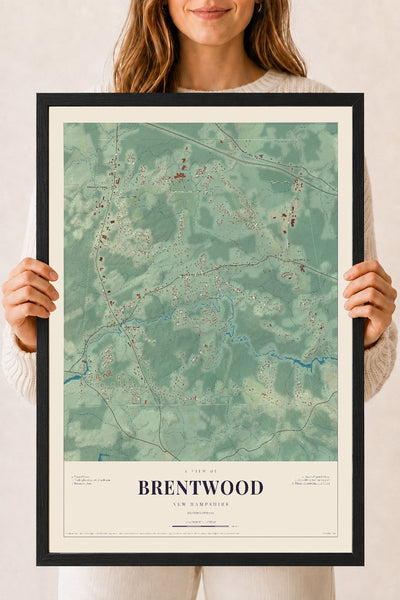 NH Current Atlas 2026 | Brentwood | 18" x 24" | W/ Black Ayous Wood Frame