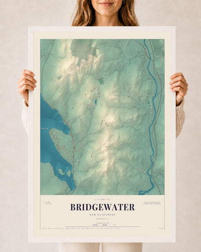 NH Current Atlas 2026 | Bridgewater | 24" x 36" | W/ White Ayous Wood Frame