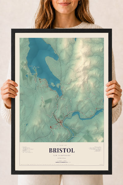 NH Current Atlas 2026 | Bristol | 18" x 24" | W/ Black Ayous Wood Frame