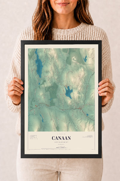 NH Current Atlas 2026 | Canaan | 12" x 18" | W/ Black Ayous Wood Frame