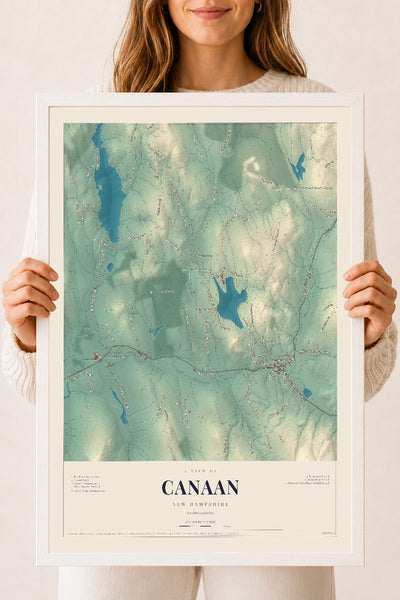 NH Current Atlas 2026 | Canaan | 18" x 24" | W/ White Ayous Wood Frame