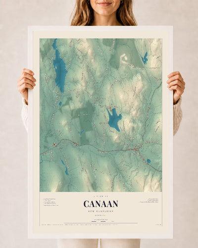 NH Current Atlas 2026 | Canaan | 24" x 36" | W/ White Ayous Wood Frame
