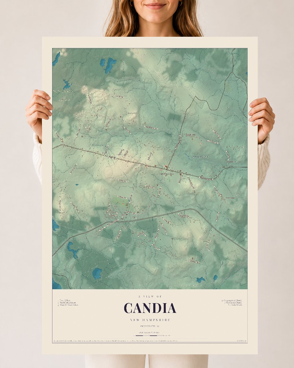 NH Current Atlas 2026 | Candia | 24" x 36" | Archival Matte Print