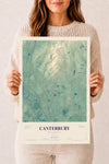 Map of Canterbury, New Hampshire, 12 x 18 inch unframed archival matte print
