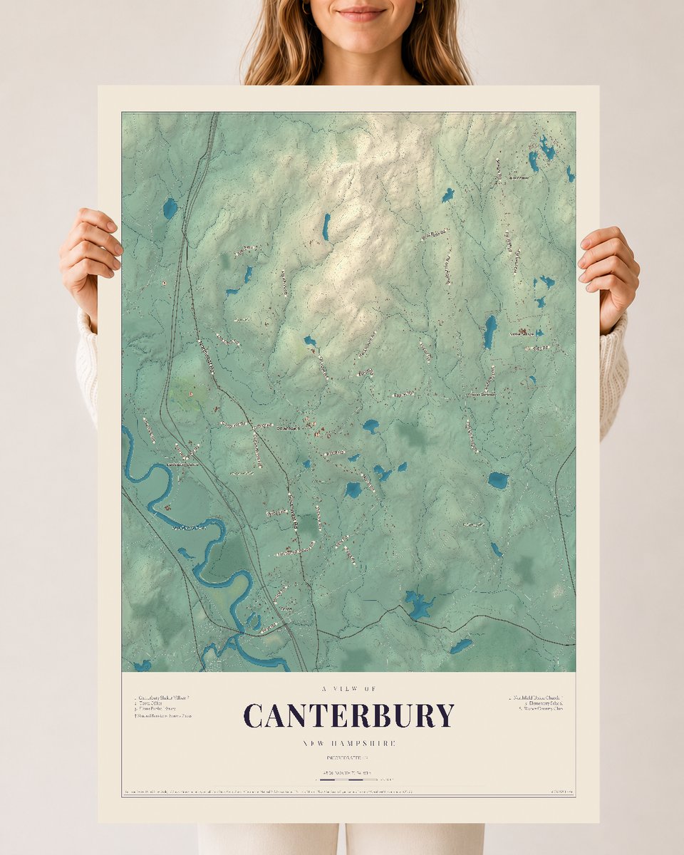 NH Current Atlas 2026 | Canterbury | 24" x 36" | Archival Matte Print
