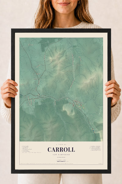 NH Current Atlas 2026 | Carroll | 18" x 24" | W/ Black Ayous Wood Frame
