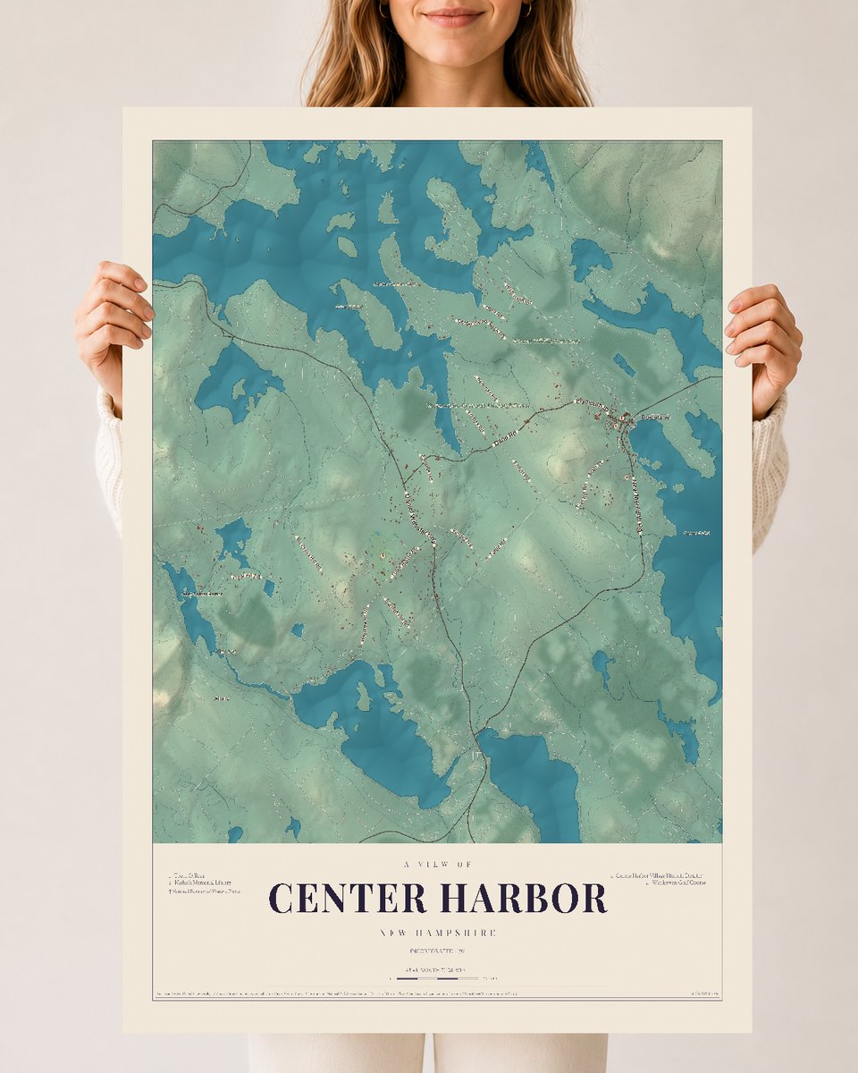 NH Current Atlas 2026 | Center Harbor | 24" x 36" | Archival Matte Print