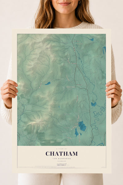 Map of Chatham, New Hampshire, 18 x 24 inch unframed archival matte print