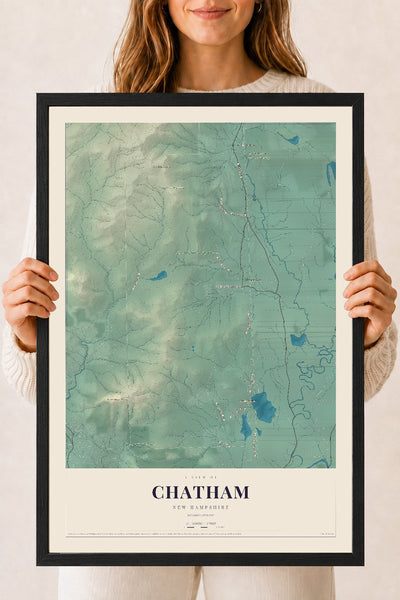 NH Current Atlas 2026 | Chatham | 18" x 24" | W/ Black Ayous Wood Frame