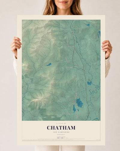 Map of Chatham, New Hampshire, 24 x 36 inch unframed archival matte print