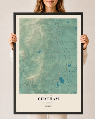 NH Current Atlas 2026 | Chatham | 24" x 36" | W/ Black Ayous Wood Frame