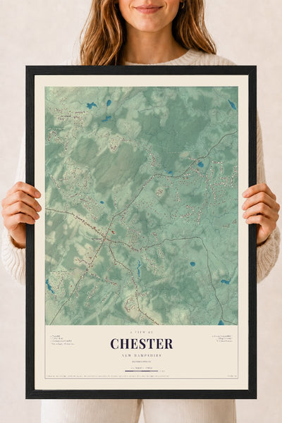 NH Current Atlas 2026 | Chester | 18" x 24" | W/ Black Ayous Wood Frame