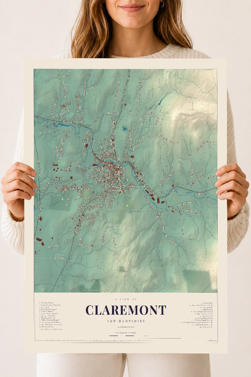 NH Current Atlas 2026 | Claremont | 18" x 24" | Archival Matte Print
