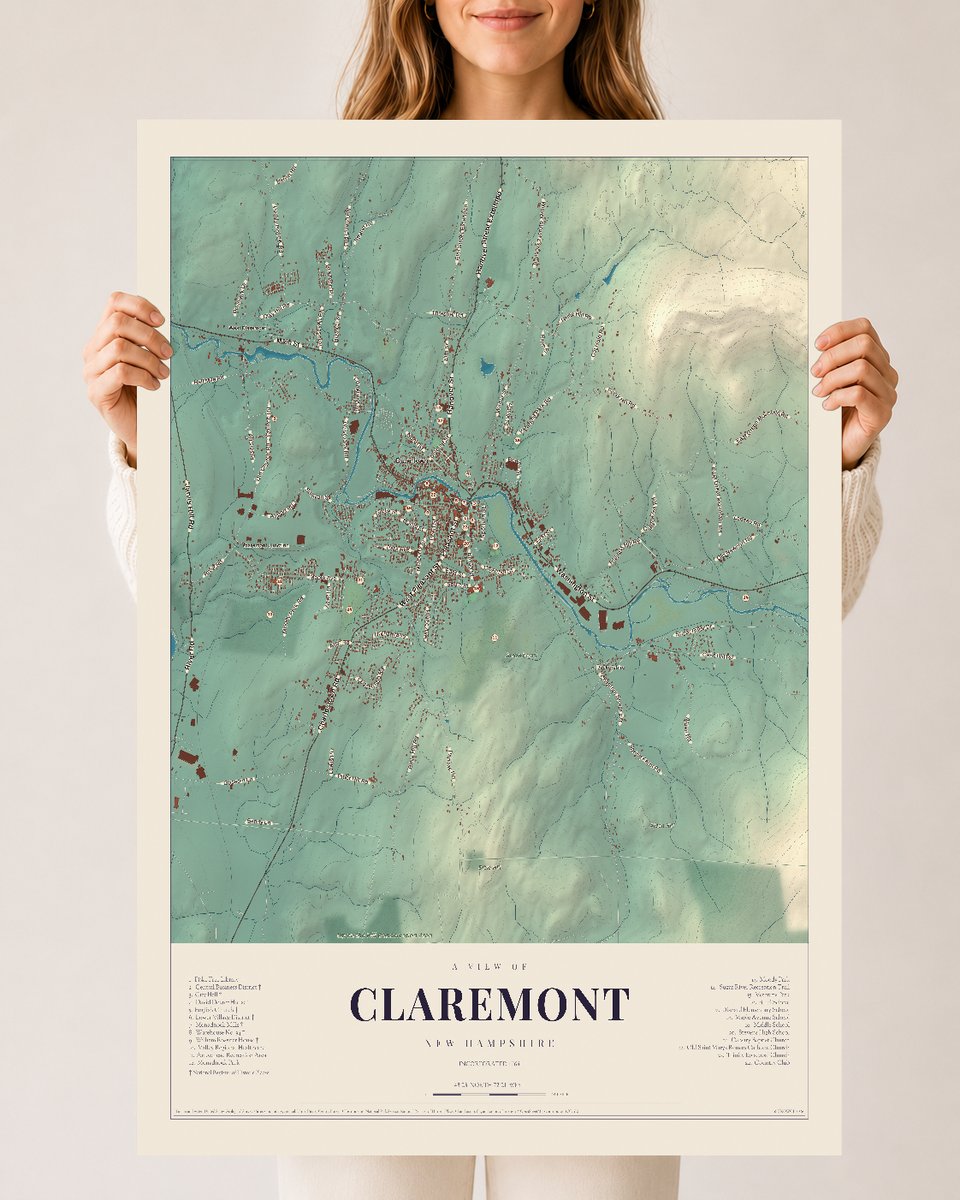 NH Current Atlas 2026 | Claremont | 24" x 36" | Archival Matte Print