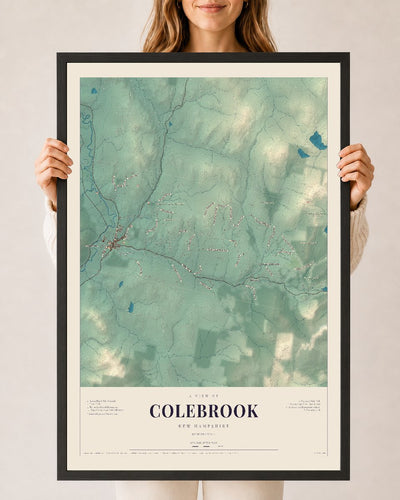 NH Current Atlas 2026 | Colebrook | 24" x 36" | W/ Black Ayous Wood Frame
