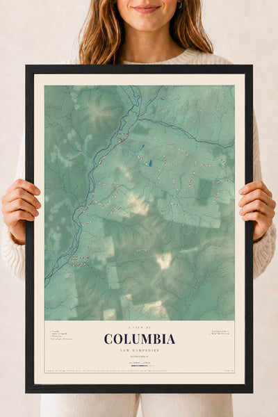 NH Current Atlas 2026 | Columbia | 18" x 24" | W/ Black Ayous Wood Frame