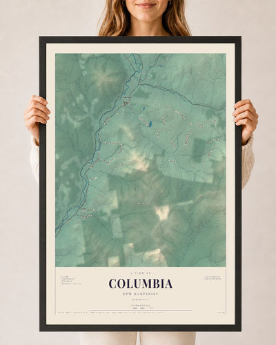 NH Current Atlas 2026 | Columbia | 24" x 36" | W/ Black Ayous Wood Frame