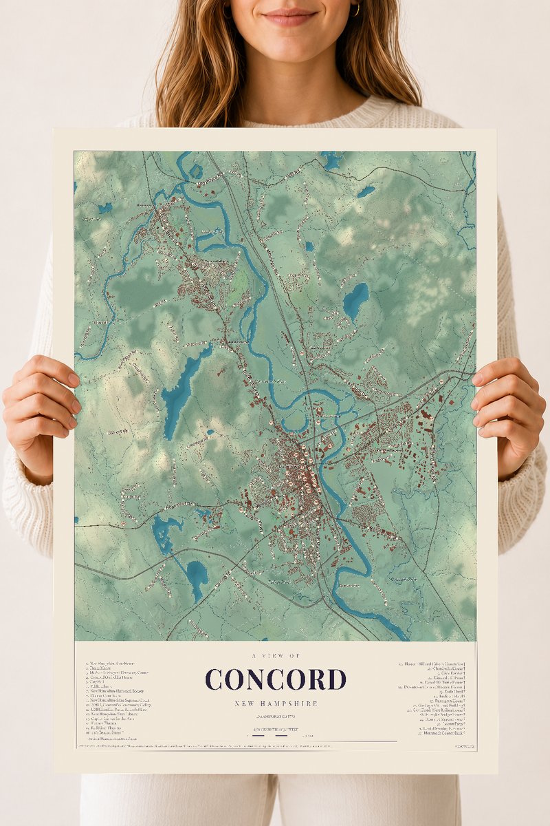 NH Current Atlas 2026 | Concord | 18" x 24" | Archival Matte Print