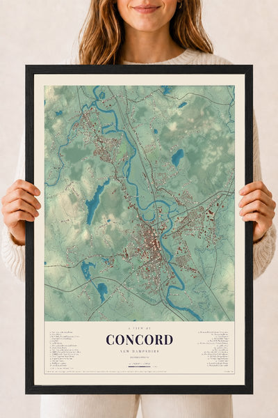 NH Current Atlas 2026 | Concord | 18" x 24" | W/ Black Ayous Wood Frame