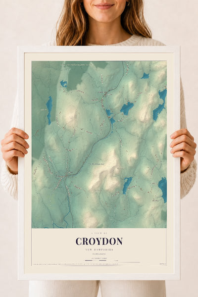 NH Current Atlas 2026 | Croydon | 18" x 24" | W/ White Ayous Wood Frame