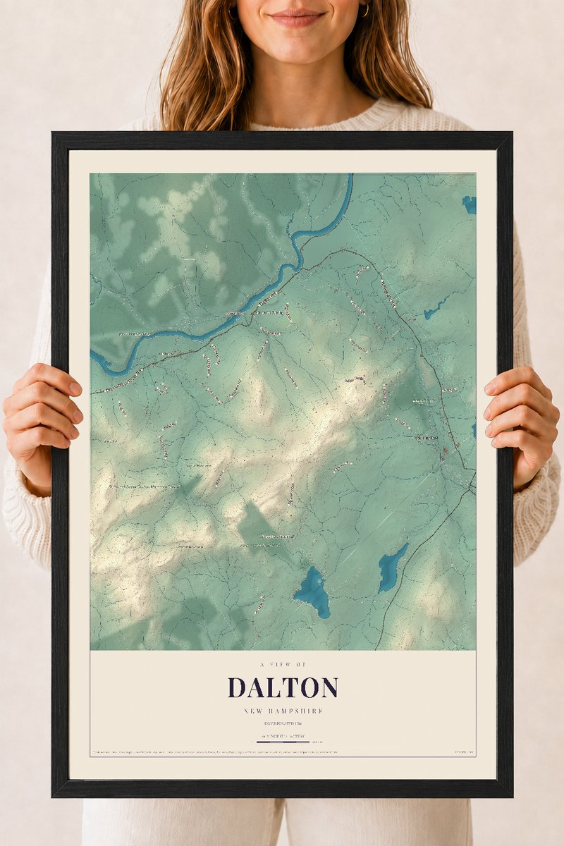 NH Current Atlas 2026 | Dalton | 18" x 24" | W/ Black Ayous Wood Frame