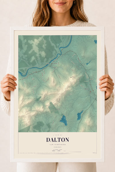 NH Current Atlas 2026 | Dalton | 18" x 24" | W/ White Ayous Wood Frame
