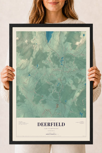 NH Current Atlas 2026 | Deerfield | 18" x 24" | W/ Black Ayous Wood Frame