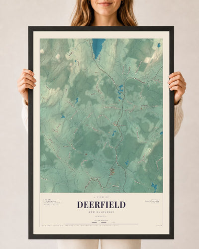 NH Current Atlas 2026 | Deerfield | 24" x 36" | W/ Black Ayous Wood Frame