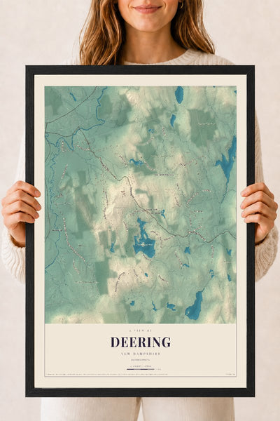 NH Current Atlas 2026 | Deering | 18" x 24" | W/ Black Ayous Wood Frame