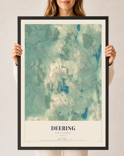 NH Current Atlas 2026 | Deering | 24" x 36" | W/ Black Ayous Wood Frame