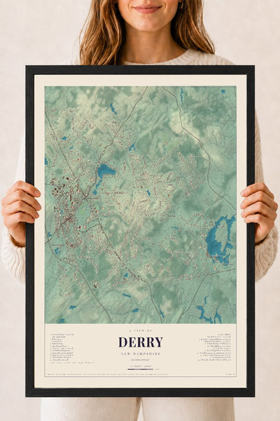 NH Current Atlas 2026 | Derry | 18" x 24" | W/ Black Ayous Wood Frame