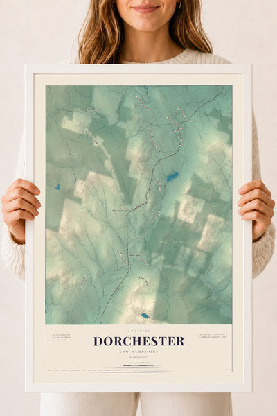 NH Current Atlas 2026 | Dorchester | 18" x 24" | W/ White Ayous Wood Frame