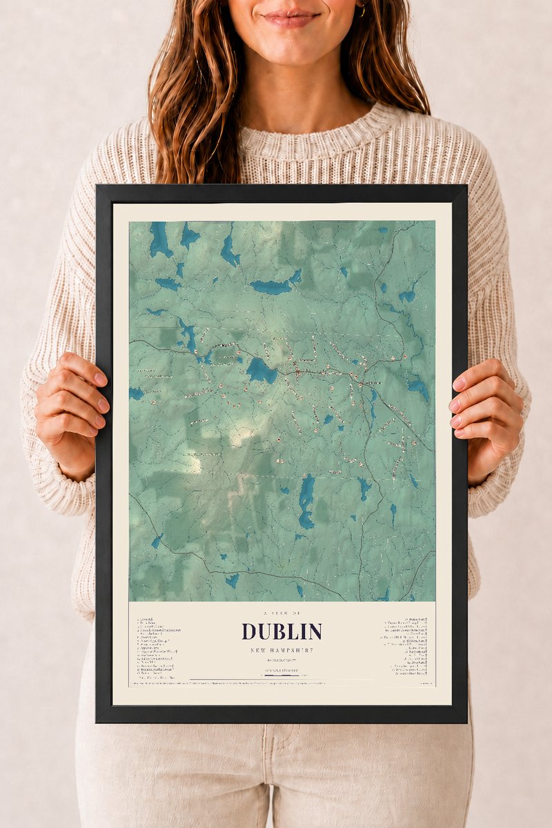 NH Current Atlas 2026 | Dublin | 12" x 18" | W/ Black Ayous Wood Frame