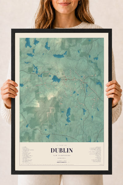 NH Current Atlas 2026 | Dublin | 18" x 24" | W/ Black Ayous Wood Frame