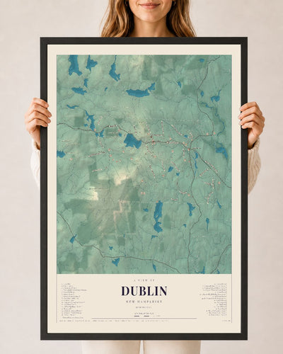NH Current Atlas 2026 | Dublin | 24" x 36" | W/ Black Ayous Wood Frame
