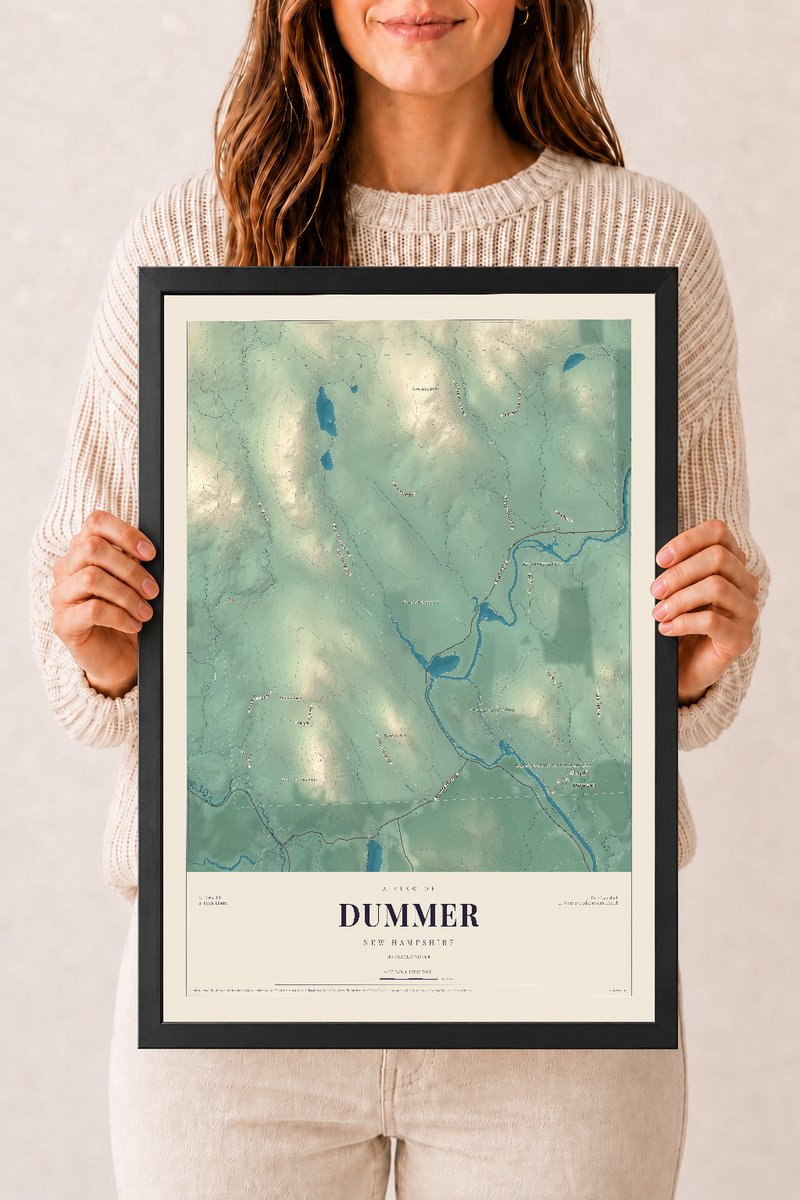 NH Current Atlas 2026 | Dummer | 12" x 18" | W/ Black Ayous Wood Frame