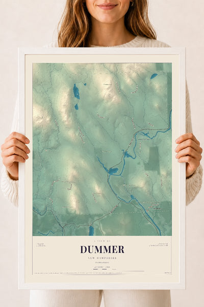 NH Current Atlas 2026 | Dummer | 18" x 24" | W/ White Ayous Wood Frame