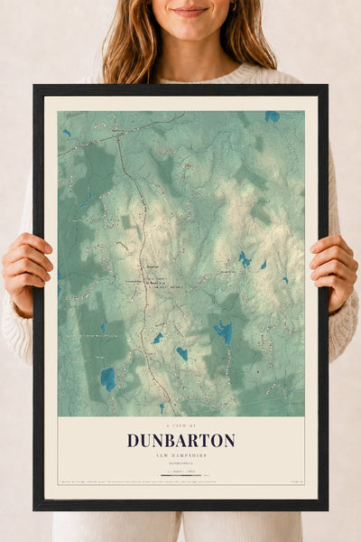 NH Current Atlas 2026 | Dunbarton | 18" x 24" | W/ Black Ayous Wood Frame