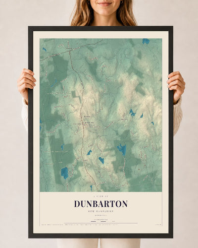 NH Current Atlas 2026 | Dunbarton | 24" x 36" | W/ Black Ayous Wood Frame
